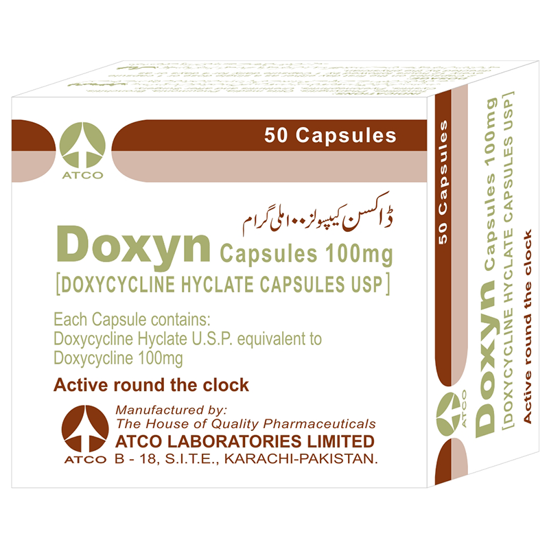 Doxycycline monohydrate 100mg caps